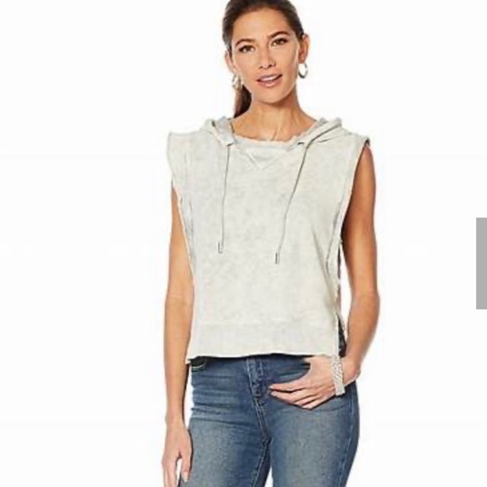 NWOT Skinnygirl French Terry Sleeveless Hoodie.  XS.
